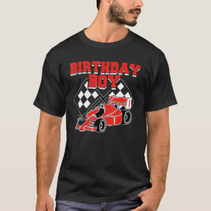 Kids 1st Birthday Boy 1 Years Old Car Racing T-Shirt