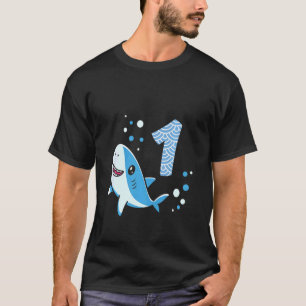 Kids 1st Birthday Boys Shark 1 years Old Ocean Sha T-Shirt