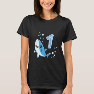 Kids 1st Birthday Boys Shark 1 years Old Ocean Sha T-Shirt