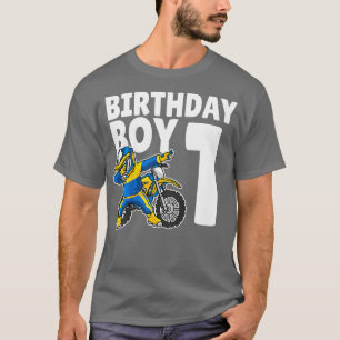 Kids 1st Birthday Dabbing Motocross Bike Boy 1 Ye T-Shirt