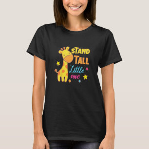 Kids 1st Birthday First Birthday Giraffe Stand N T T-Shirt