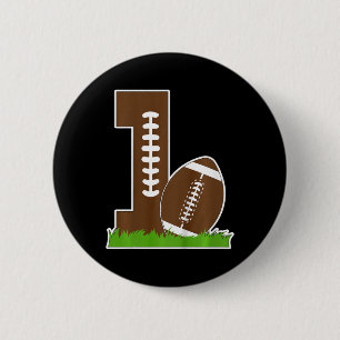 Kids 1st Birthday Party Football Boy One Year Old  6 Cm Round Badge