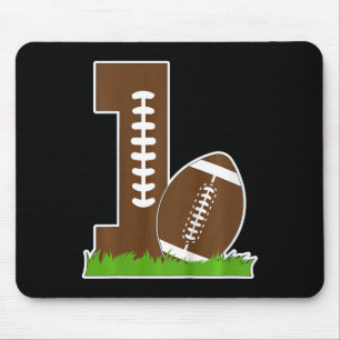 Kids 1st Birthday Party Football Boy One Year Old Mouse Pad