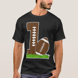 Kids 1st Birthday Party Football Boy One Year Old T-Shirt