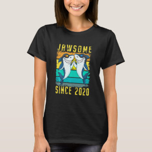 Kids 1st Birthday Shark 1 Year Old Jawsome Since 2 T-Shirt