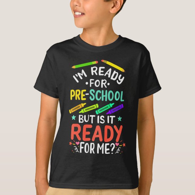 Kids 1st Day of Preschool Pre-K First Day of Schoo T-Shirt (Front)