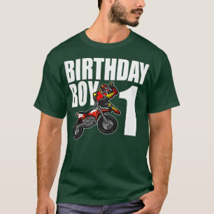 Kids 1st Dirt Bike Birthday Party Motocross MX 1 T-Shirt