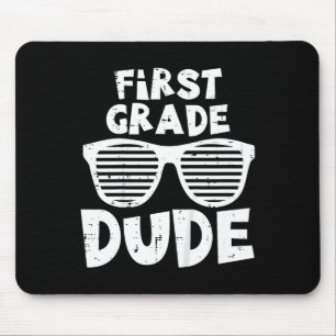 Kids 1st Grade Dude Back To School First Day Of Sc Mouse Pad