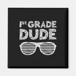 Kids 1st Grade Dude First Grade Byck To School  Magnet