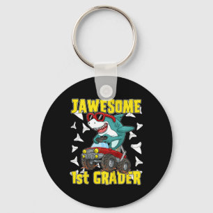 Kids 1st Grade Monster Truck Dinosaur Megalodon Sh Key Ring