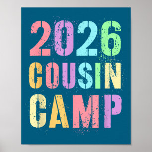 Kids 2026 cousin camp family vacation crew auntie poster