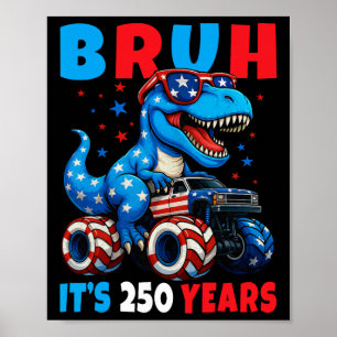 Kids 250th Anniversary Dino1776 2026 Usa 4th Of Ju Poster