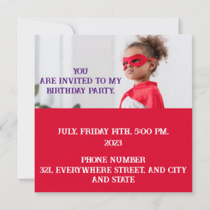Kid's 2 invitation