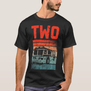Kids 2 Year Old  2nd Birthday Boy Firefighter Fire T-Shirt