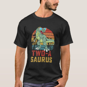 Kids 2 Year Old Boy Girl 2Nd Birthday Outfit T Rex T-Shirt