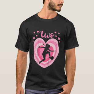 Kids 2 Year Old Cute Soccer Birthday Girl 2nd B da T-Shirt
