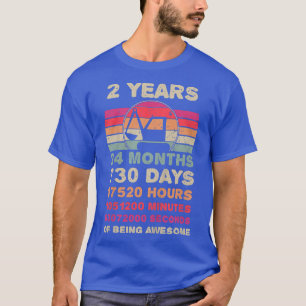 Kids 2 Year Old Ecavator Construction 2nd Birthday T-Shirt