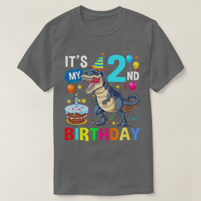 Kids 2 Year Old Gifts 2nd Birthday Boy Rawr Im 2   T-Shirt (Design Front)