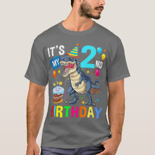 Kids 2 Year Old Gifts 2nd Birthday Boy Rawr Im 2   T-Shirt