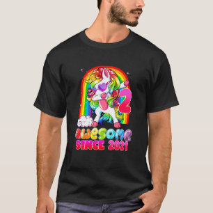 Kids 2 Year Old  Girls Teens Dabbing Unicorn 2nd B T-Shirt