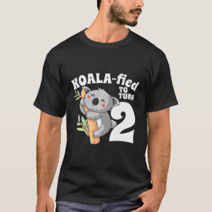 Kids 2 Year Old Koala Birthday Koalafied Girl  2nd T-Shirt