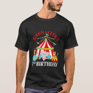 Kids 2 Year Old Ringmaster Cute Circus 2nd Birthda T-Shirt