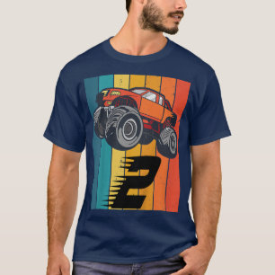 Kids 2 Years Monster Truck Boy Car Birthday1410 T-Shirt