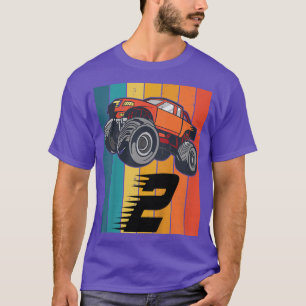 Kids 2 years monster truck boy car birthday  T-Shirt