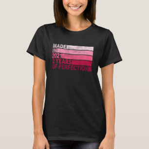 Kids 2 Years Old Bday Born in 2021 Girls 2nd Birth T-Shirt