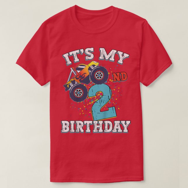 Kids 2 Years Old Boy Girl It's My 2nd Birthday Mon T-Shirt (Design Front)