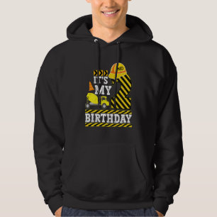 Kids 2 Years Old Boy It's My 2nd Birthday Construc Hoodie