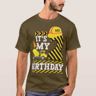 Kids 2 Years Old Boy It's My 2nd Birthday Construc T-Shirt