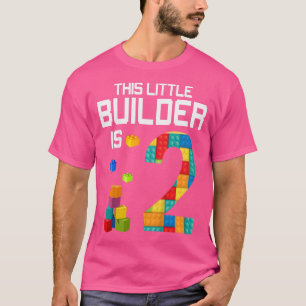 Kids 2 Years Old Building Blocks Bricks Funny 2nd T-Shirt