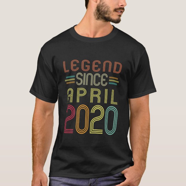Kids 2 Years Old Gifts - Legend Since April 2020 2 T-Shirt (Front)