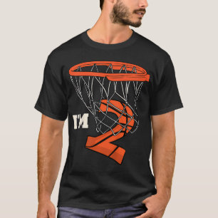 Kids 2Nd Birthday Basketball For Boy Girl 2 Years T-Shirt