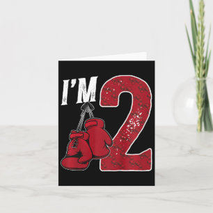 Kids 2nd Birthday Boxing Boy Two Year Old Boxer  Card