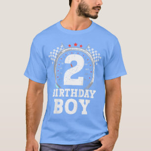 Kids 2nd Birthday Boy 2 Second Race Birthday Racin T-Shirt