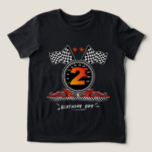 Kids 2nd Birthday Boy 2 Second Race Car Birthday Tri-Blend Shirt