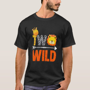 Kids 2nd Birthday  Boy Animal Safari Baby Lion 2 Y T-Shirt