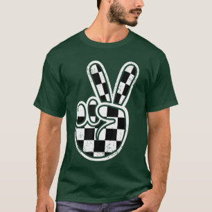 Kids 2nd Birthday Boy Checkered Race Birthday Raci T-Shirt