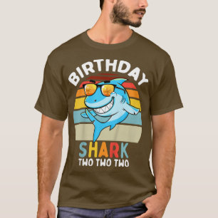 Kids 2nd Birthday Boy Shark 2 Year Old Boys Matchi T-Shirt
