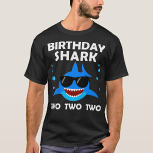 Kids 2nd Birthday Boy Shark Two Matching Party Gif T-Shirt