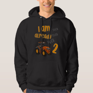 Kids 2nd Birthday Boy Tractor 2 Years 1 Hoodie