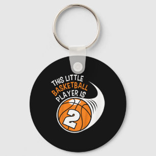 Kids 2nd Birthday Boys Basketball  Sport 2 Year Ol Key Ring