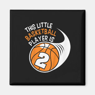 Kids 2nd Birthday Boys Basketball  Sport 2 Year Ol Magnet