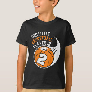 Kids 2nd Birthday Boys Basketball  Sport 2 Year Ol T-Shirt