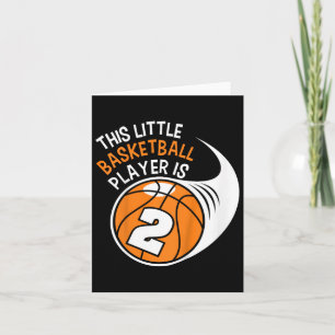 Kids 2nd Birthday Boys Bysketbyll Sport 2 Year Old Card