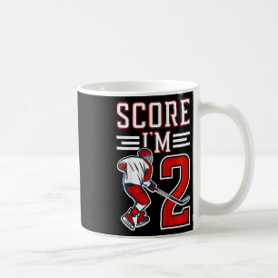 Kids 2nd Birthday Ice Hockey Boy Two Year Old Ice Coffee Mug