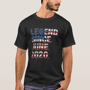 Kids 2nd Birthday Legend Since June 2020 Usa Flag T-Shirt