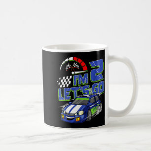 Kids 2nd Birthday Racing Car 2 Year Old Boys Party Coffee Mug